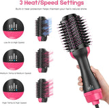 GlowTek One-Step Hair Dryer & Volumizer Brush – 3-in-1 Hot Air Styling Brush